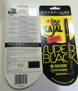 Maybelline Colossal Super Black Kajal - With Back Packaging